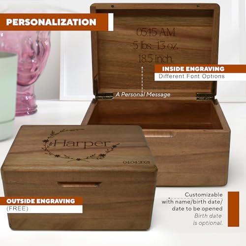 Custom Baby Memory Box for Kids 1st Birthday Keepsake Gifts for Babies - Image 4