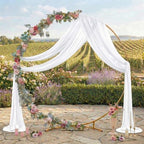 Pack of 1 Wedding Arch Drape Panel Fabric 30" x 100ft - White - Image 3