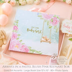 Luxury Baby Girl Memory Book Set – Keepsake Journal & Milestone Album from Pregnancy to Age 5 with Premium Gift Box, Storage Pouch & Keepsake Envelope – Baby Shower & Newborn Gift - Image 4