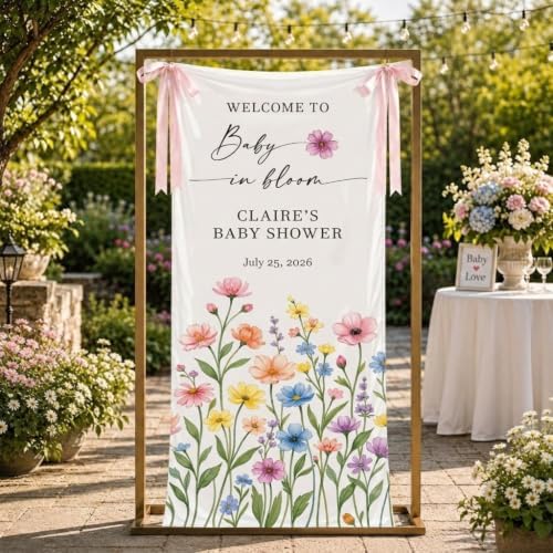 Custom Name Baby Shower Fabric Welcome Sign #6 - Image 2