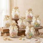 12 Sets Glass Candy Jar with Lid Crystal Dish Return Gifts for Guest, White - Image 2