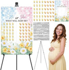 Yousoontic Bee Gender Reveal Voting Board with Easel Display Stand Voting What Will Baby Bee Gender Reveal Decorations Decorations for Boy or Girl Party Supplies by Yousoontic