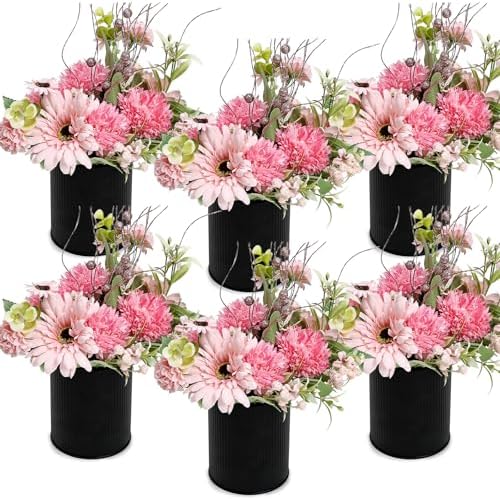 Birthday Flowers Table Centerpieces, Hot Pink & Rose Gold by DIYDOFUN