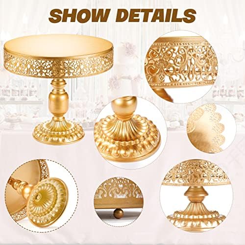 Cake Stand Set-8 Pcs Gold Cake Stand -Dessert Table Display Set-Cake Stands for Dessert Table-Table Decoration Display Tower Plate for Baby Shower, Wedding, Birthday Party, Chrismas Celebration - Image 4