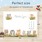 Personalized Baby Milestone Blanket for Boys Girls Baby Month Blanket- First Year Calendar Monthly Growth Chart - Animal Theme Halloween Birthday Gifts for Infant Todder - Image 3