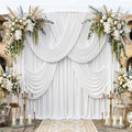20ftx14ft White Backdrop Curtain for Wedding Parties by PartyVillage