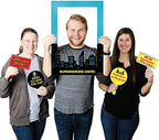Big Dot of Happiness Bam Superhero - Birthday Party or Baby Shower Selfie Photo Booth Picture Frame and Props - Printed on Sturdy Material - Image 2