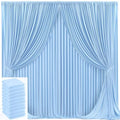 50x10ft Baby Blue Backdrop Curtain for Wedding Parties Wrinkle Free Fabric Light Blue Drapes Backdrop Decoration for Baby Shower Birthday Photography Decoration 10 Panels, 5ft x 10ft by Gogoparti