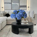 ZYTUYO 4 Pcs Royal Blue 20 inches Real Touch Hydrangea Artificial Flowers Boho Lifelike Real Looking Latex Hydrangeas Flower with Long Stem for Indoor Living Room Spring Home Decor Table Flower - Image 5