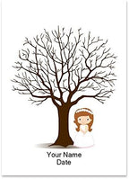 Personalized Guestbook Alternative for Girls Communion Wedding Gift DIY Fingerprint Tree Signature Sign-in Guest Book Wedding Favors Accessories Ready to Hang-80x120cm - Image 2