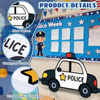 Police Birthday Party Decorations, 4.3 Feet Police Car Cardboard Stand-up Cutout Life-Size, Large Policeman Car Photo Booth Prop for Cop Theme Baby Shower Retirement Graduation Decor - Image 6