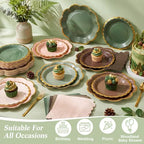 144 Pcs 48 Guests Woodland Baby Shower Tableware Set - Image 5