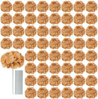 AVIVIHO 65pcs Fake Flowers Brown Hydrangea Artificial Flowers Bulk (Not Squished, No Steaming Need) Silk Flowers with Stems for Wedding Decor,Home,Baby Shower,Table Centerpieces Decoration by Aviviho