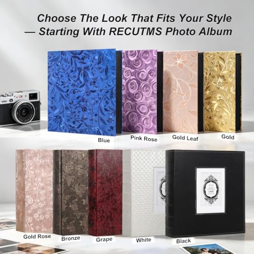 RECUTMS 1000 Photo Album 4x6 Pictures Leather Large Graduation Albums Gold - Image 6