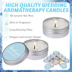 Mtlee 50 Pcs Blue Thank You Candles Wedding Baby Shower Party Favors - Image 7
