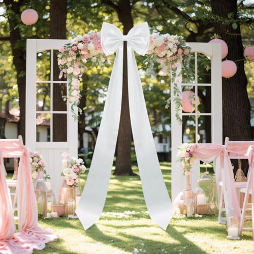 75x18 Inch Giant White Bow Decoration Big Bows for Christmas Trees Wall - Image 5