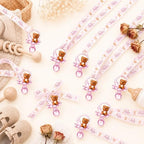 Coume 60 Pcs Baby Shower Pacifiers Necklace Game, White, Pink, Cute - Image 2