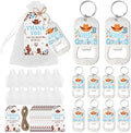 24 Sets Cowboy Bottle Openers Baby Shower Party Favors, Little Cowboy Bottle Openers Keychains Thank You Tags Organza Bags for Western Cowboy Last Rodeo Baby Shower Favors Guest Gifts by CORNERLACE
