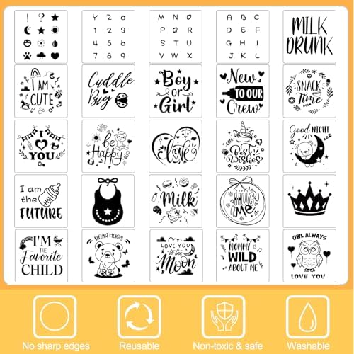 Panitay 100 Pcs White Baby Bodysuits Bibs Kit 25 Guests, Sunflower - Image 5
