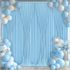 40x10ft Blue Backdrop Curtain Panels for Parties - Wrinkle Free Polyester Photo Curtain Backdrop Wedding Back Drop Fabric Drapes for Party Decorations Background for Photography by WishCare