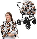 Horse Cow Print Car Seat Cover for Babies Fits Most Strollers & Baby Car Seats Soft and Stretchy Safely Breastfeeding Pillow Cover Baby Essentials - Image 4