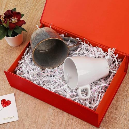 5 Pcs Red Gift Box for Presents 10.8x7.5x3.5 Inches Magnetic Gift Boxes with Lid Luxury Gift Box for Rectangle Collapsible for Bridesmaid, Wedding, Birthday Gift Packging - Image 5