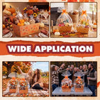 Funnymoom 24 Pcs Pumpkin Fall Gift Basket Set with Bags and Bows - Image 5