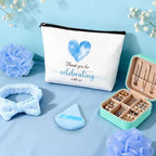 79 Pcs Baby Shower Game Prizes for Winners, Spa-Inspired Gift Set with "Thank You"-Makeup Bag, Jewelry Box, Eye Mask & Gift Bags for Baby Shower Game Prizes Wedding Bridal Shower Favors (Blue) - Image 3