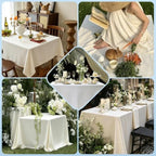 DRESSMAKER 10 Pack Ivory Table Cloth Rectangle 70X120 Inch Fit 8FT Table - Image 7