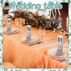 Honeydak 1-15 Table Numbers Sliver Z Stand, Double Sided Steel Stands - Image 2