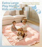 Mallify 5-in-1 Plush Baby Play Gym, Baby Play Mat, Convertible Baby Gym with Blanket and 6 Toys, Tummy time mat, Baby Activity Center from Newborn to Toddler, Baby Gym, Baby Newborn Essentials, Pink - Image 6