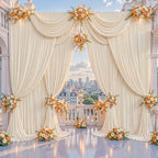 20x15ft Champagne Backdrop Curtains for Parties Wedding Photo Wrinkle Free - Image 5