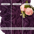 20 Pack Dark Purple 17 x 108 Inch Cheesecloth Table Runner - Boho Gauze Sheer Fabric for Wedding Baby Shower Party Home Decor - Image 6