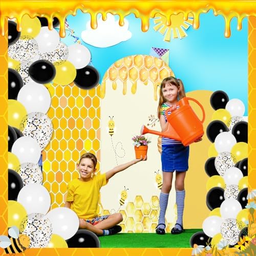 3 Pcs Honey Bee Arch Backdrop Covers Honey Theme Stretchy Backdrop Cover - Image 6