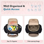 mommore Diaper Bag Backpack, Stylish Mini Baby Bag with Changing Pad - Image 4