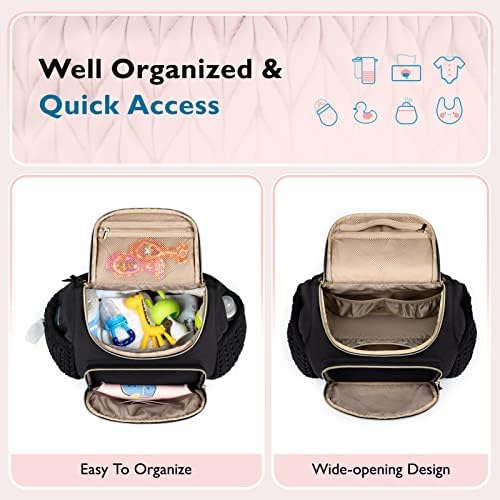mommore Diaper Bag Backpack, Stylish Mini Baby Bag with Changing Pad - Image 4