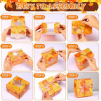 Blulu 120 Sets Thanksgiving Bakery Boxes Bulk with Window 5x5x3 Inch Fall Food Containers Gifts Boxes with Maple Tags and Rope for Fall Holiday Cookie Cupcake Goodie Candy Treat Package Party Favors - Image 5