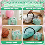 4-in-1 Electric Balloon Pump for All Balloons,Portable Dual Nozzle 600W Air Pump for Balloons,High Power Balloon Blower for Latex Foil 260q Mylar Balloon,Inflation Pool Float and Sports Balls - Image 3