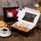 TaoBary 100 Pcs Cookie Bakery Boxes with Window 8x6x2.5,2 Style Bake, Black - Image 4