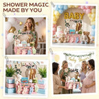 Giftacity Wooden Baby Shower Crate, Large Pink Personalized Gift Basket - Image 6