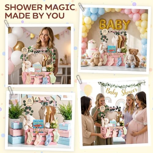 Giftacity Wooden Baby Shower Crate, Large Pink Personalized Gift Basket - Image 6