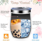 Hoolerry 6 Set Baby Shower Cups, 12oz Stainless Steel Tumbler, Floral - Image 4