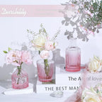 TBWIND Pink Glass Bud Vase Set of 24, Small Flower Vases - Image 6