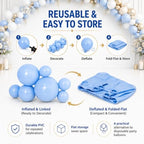 Reusable Inflatable Balloon Garland Arch Kit, Linked PVC Balloons (Purple) - Image 6