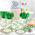 Dandat 350 Pcs Baby Shower Set, Dinosaur, Green - Image 2