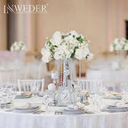 White Flowers Balls for Centerpieces: 14.2in Diam, Set of 2 - Image 2
