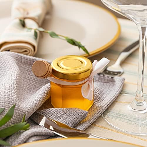 CRTWDMAN 60 Pack Mini Honey Jars with Lids and Dippers - Image 4