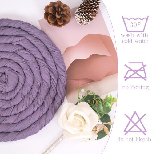 Showgeous 16 Pack Purple Cheesecloth Table Runner 17 x 108 Inch - Image 3