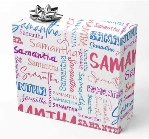 AOFUN Custom Wrapping Paper Wrapping Paper For Him Fashion Birthday Gift Love Wrapping Paper Custom Name Wrapping Paper Wrapping Papper 5 Rolls 58" x 23" by Unknown