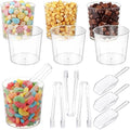 115 oz 6 Plastic Candy Bar Containers with 3 Tongs and 3 Scoops by Unknown